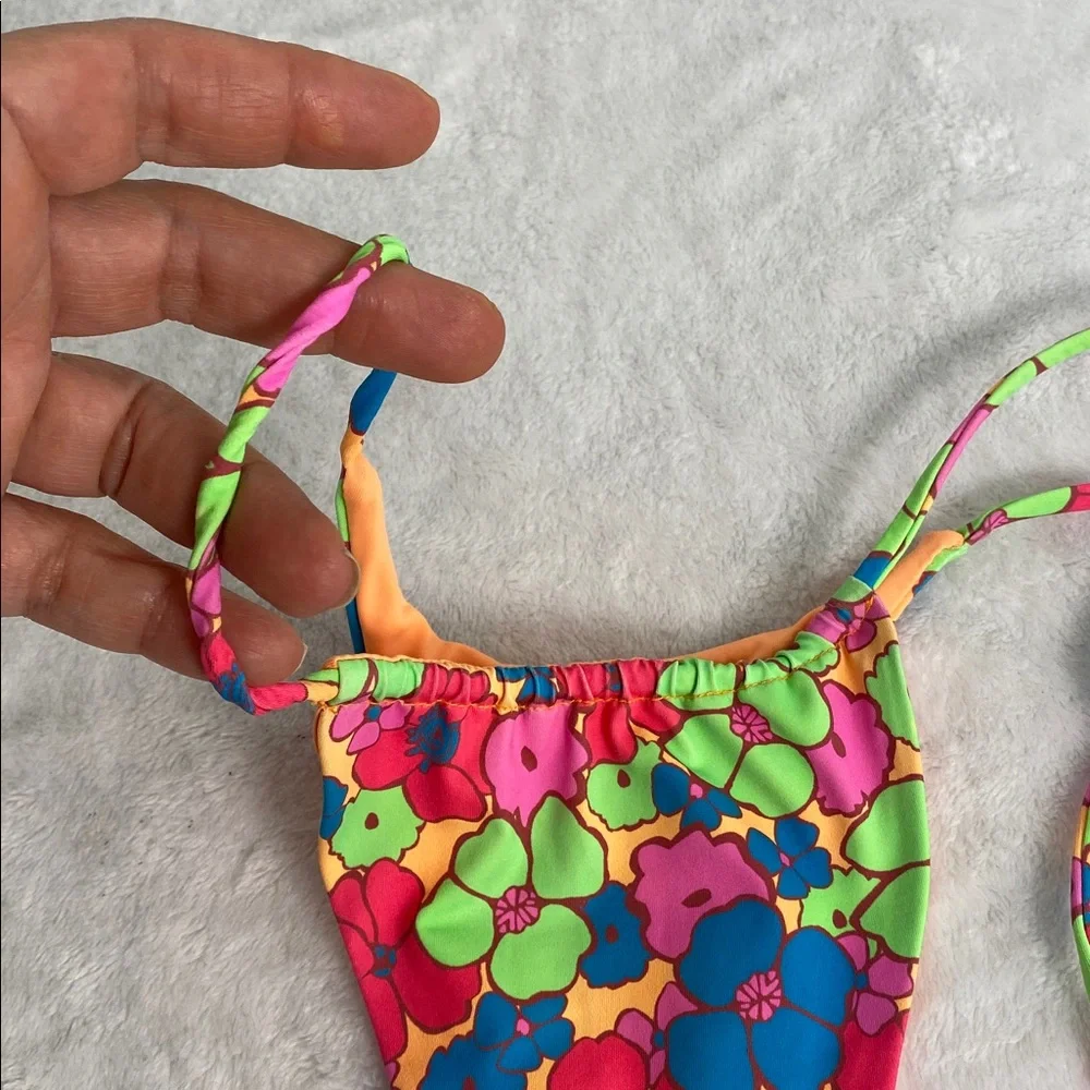 Frankie’s Bikini Divine Tie Side Kimpy Swimming Set Size S/M